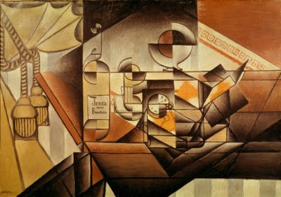 Composición con reloj. (Reloj y botella de Jerez) de Juan Gris